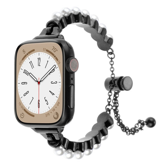 Rynx | For Apple Watch Series 5 40 mm Pearl Bracelet Metal Watch Band (Black)