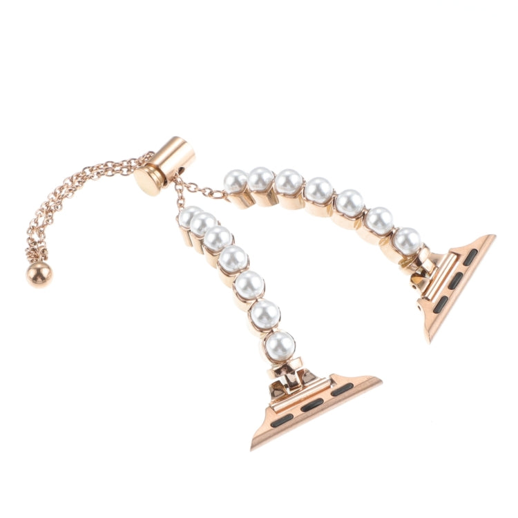 Rynx | For Apple Watch 42mm Pearl Bracelet Metal Watch Band (Rose Gold)