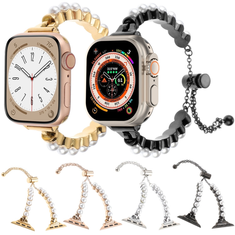 Rynx | For Apple Watch 42mm Pearl Bracelet Metal Watch Band (Rose Gold)