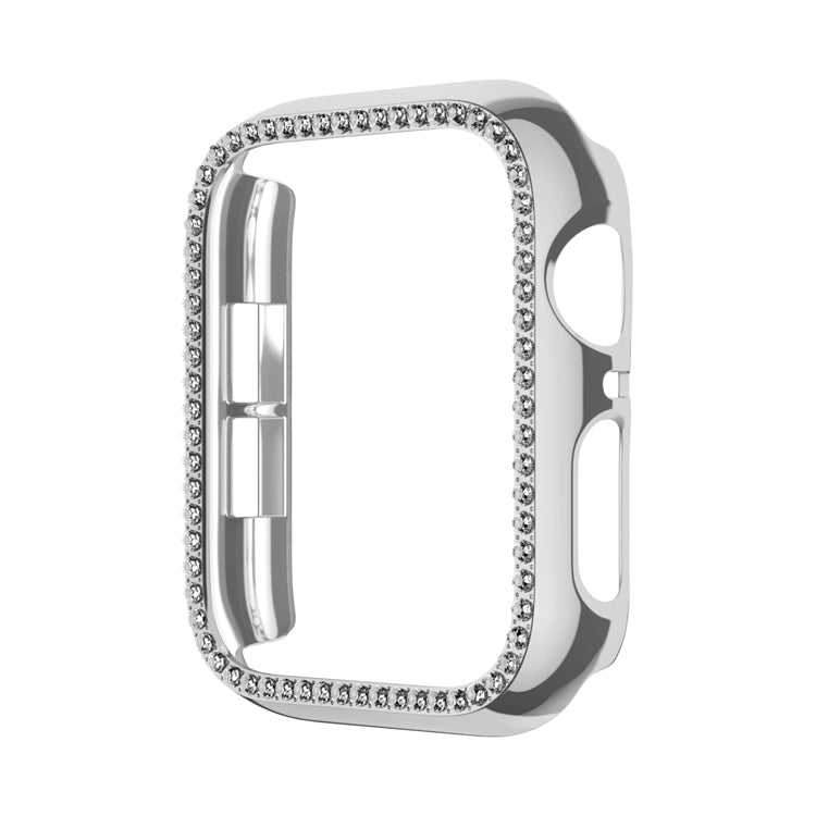 Rynx | For Apple Watch Series 9 / 8 / 7 41mm Plating Row Diamond Hollow PC Watch Case (Silver)