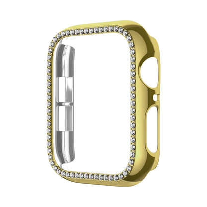 Rynx | For Apple Watch Series 9 / 8 / 7 41mm Plating Row Diamond Hollow PC Watch Case (Gold)