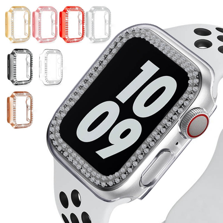 Rynx | For Apple Watch Series 3 / 2 / 1 38mm Coating Dual-Row Diamond Hollow PC Watch Case (Black)