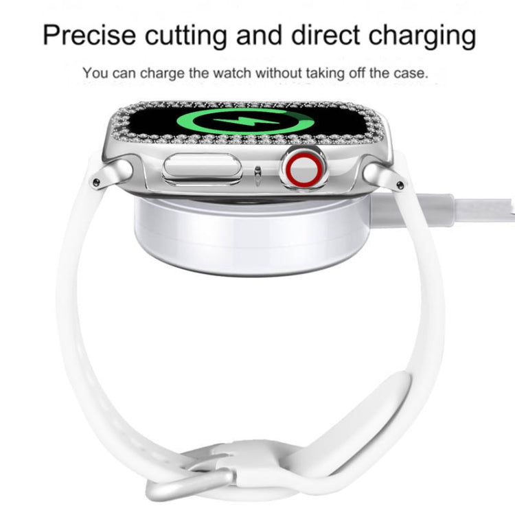 Rynx | For Apple Watch Series 3 / 2 / 1 38mm Coating Dual-Row Diamond Hollow PC Watch Case (Black)