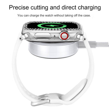 Rynx | For Apple Watch Series 3 / 2 / 1 38mm Coating Dual-Row Diamond Hollow PC Watch Case (Black)