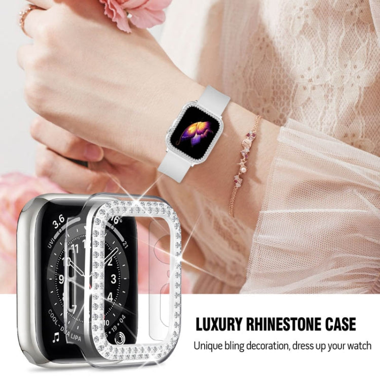 Rynx | For Apple Watch Series 3 / 2 / 1 38mm Coating Dual-Row Diamond Hollow PC Watch Case (Black)