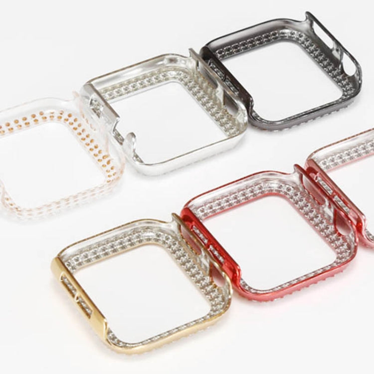 Rynx | For Apple Watch Series 3 / 2 / 1 38mm Coating Dual-Row Diamond Hollow PC Watch Case (Black)