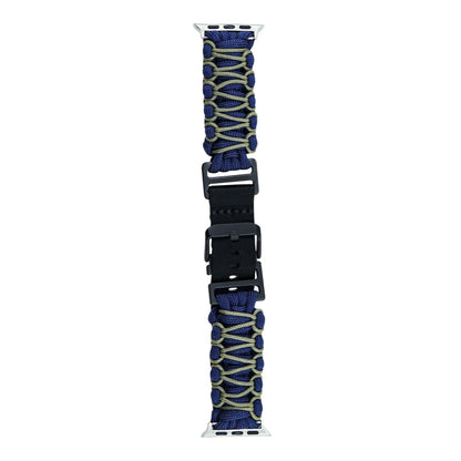 Rynx | For Apple Watch Series 9 45mm Dual-Layer Braided Paracord Buckle Watch Band (Marine Green)