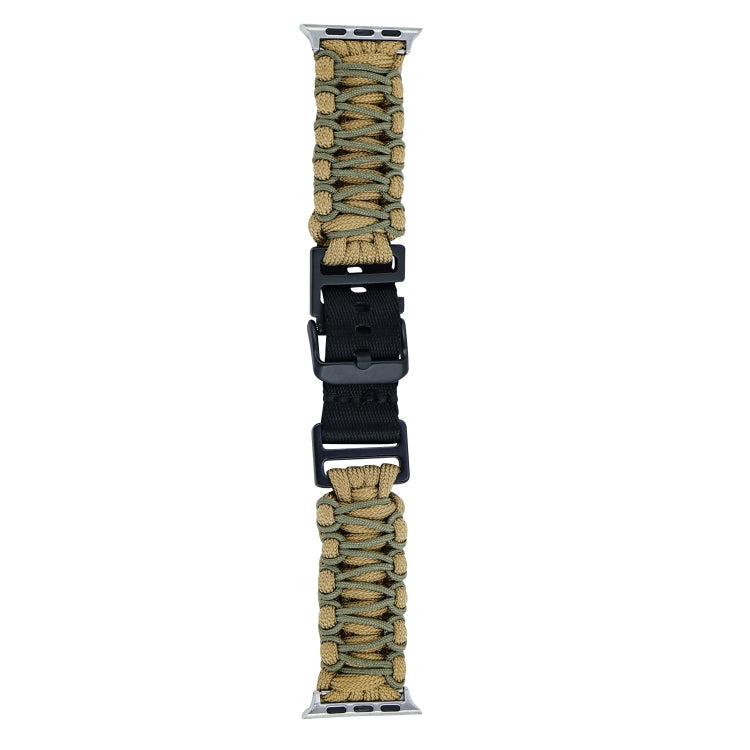 Rynx | For Apple Watch Series 5 40mm Dual-Layer Braided Paracord Buckle Watch Band (Khaki Army Green)