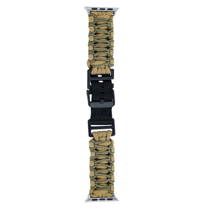Rynx | For Apple Watch Series 5 40mm Dual-Layer Braided Paracord Buckle Watch Band (Khaki Army Green)