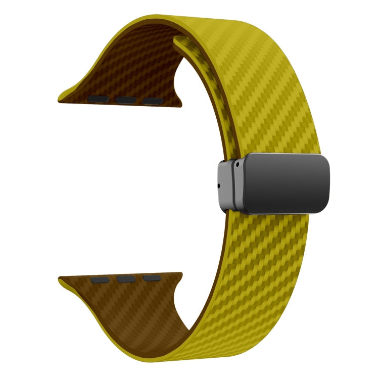 Rynx | For Apple Watch Series 8 41mm Carbon Fiber Magnetic Black Buckle Watch Band (Olive Brown)
