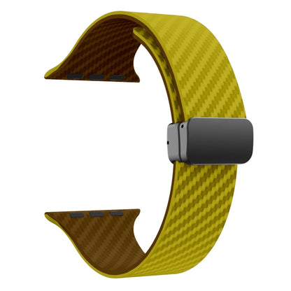 Rynx | For Apple Watch Series 8 41mm Carbon Fiber Magnetic Black Buckle Watch Band (Olive Brown)