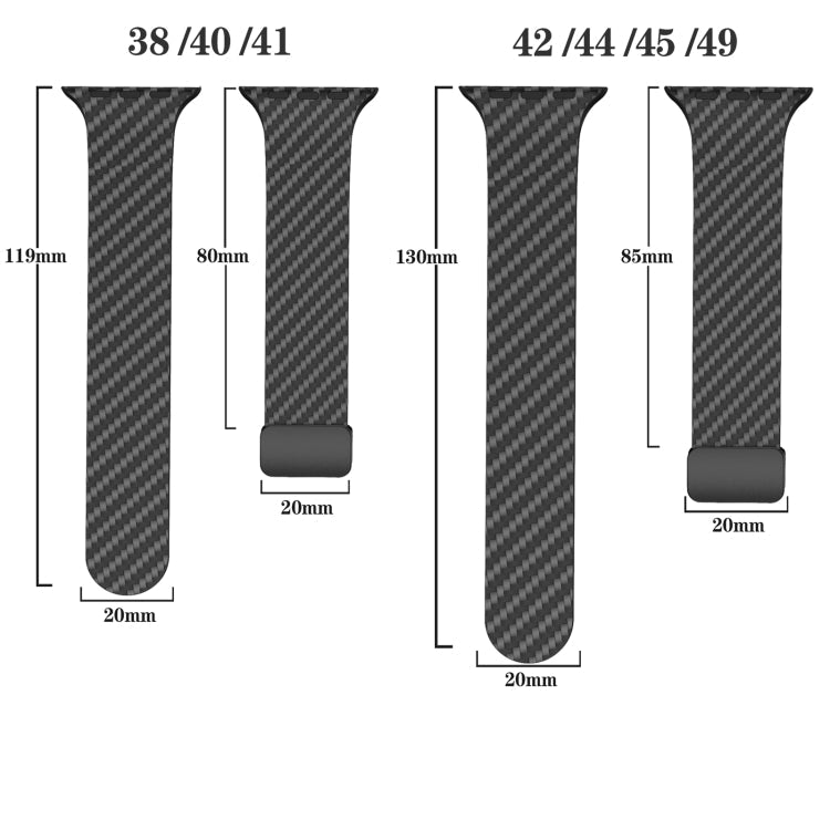 Rynx | For Apple Watch SE 40 mm Carbon Fiber Magnetic Black Buckle Watch Band (Black Gray)