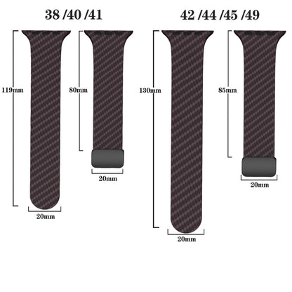 Rynx | For Apple Watch Series 4 40mm Carbon Fiber Magnet Black Buckle Bracelet (Dark Brown Black)