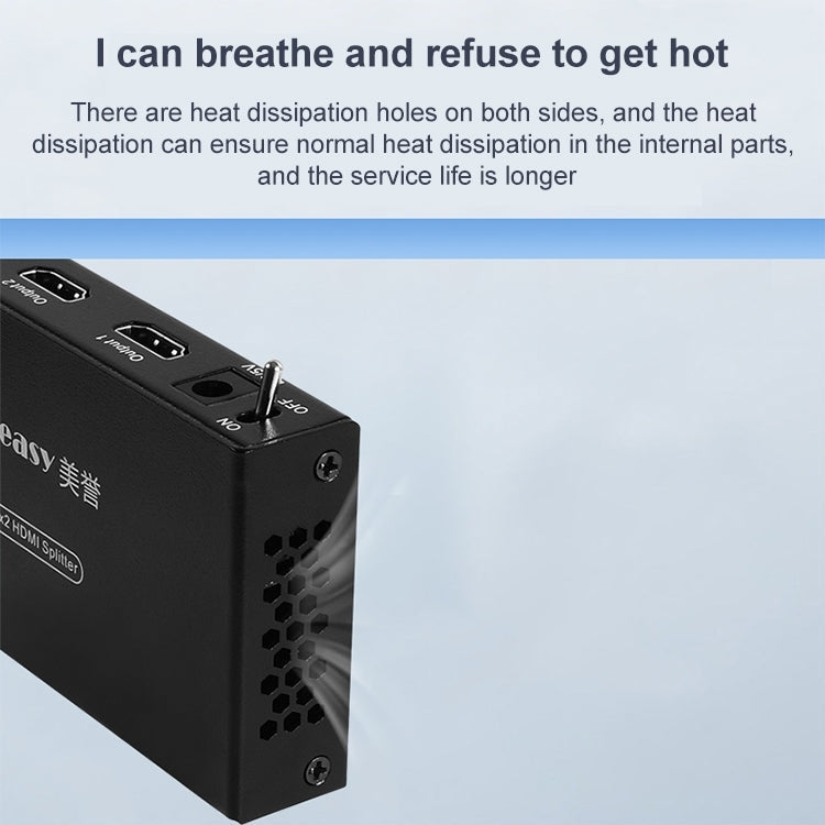 Rynx | Measy SPH102 1 to 2 HDMI 1080P Simultaneous Display Splitter (EU Plug)