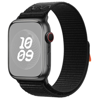 Rynx | For Apple Watch Series 8 45mm Loop Nylon Watch Band (Dark Black)