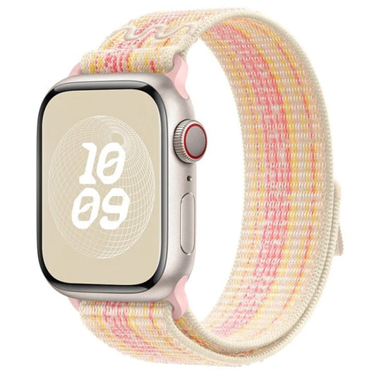 Rynx | For Apple Watch Series 8 45mm Loop Nylon Watch Band (Starlight Yellow Pink)