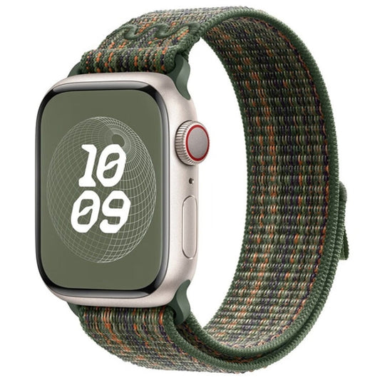 Rynx | For Apple Watch Series 7 41mm Loop Nylon Watch Band (Green Orange)