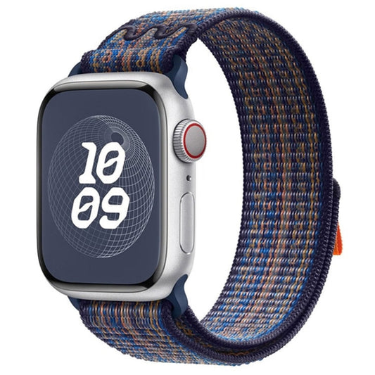 Rynx | For Apple Watch Series 4 44mm Loop Nylon Watch Band (Royal Blue Orange)