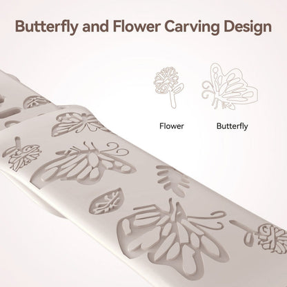 Rynx | For Apple Watch Series 4 40mm Butterfly Flower Embossed Silicone Watch Band (Starlight)