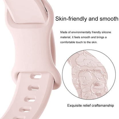 Rynx | For Apple Watch Series 9 45mm Rose embossed silicone strap (Black)