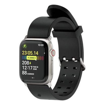 Rynx | For Apple Watch Series 9 45mm Bright Colorful Light Silicone Strap (Black)