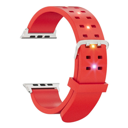 Rynx | For Apple Watch Series 9 45mm Bright Colorful Light Silicone Band (Red)