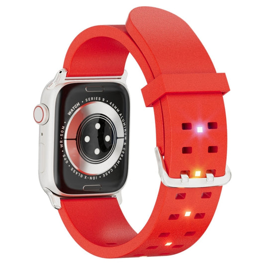 Rynx | For Apple Watch Series 9 45mm Bright Colorful Light Silicone Band (Red)