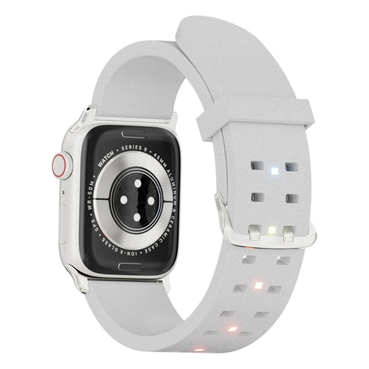 Rynx | For Apple Watch Series 7 45mm Bright Colorful Light Silicone Watch Strap (Light Gray)
