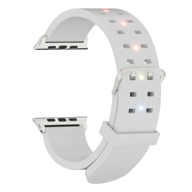 Rynx | For Apple Watch Series 7 45mm Bright Colorful Light Silicone Watch Strap (Light Gray)