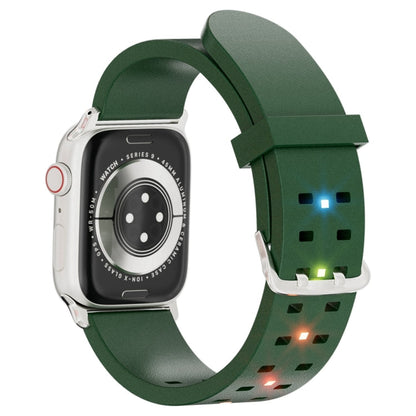 Rynx | For Apple Watch Series 4 40mm Bright Colorful Light Silicone Watch Band (Green)