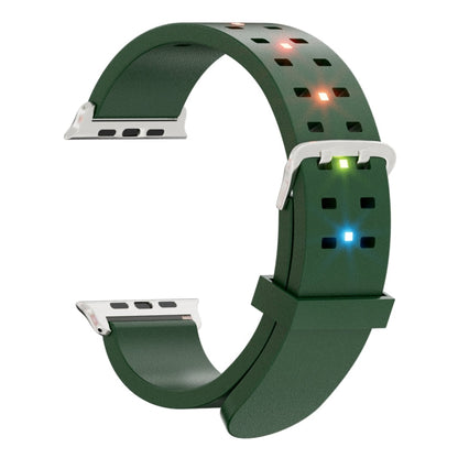Rynx | For Apple Watch Series 4 40mm Bright Colorful Light Silicone Watch Band (Green)