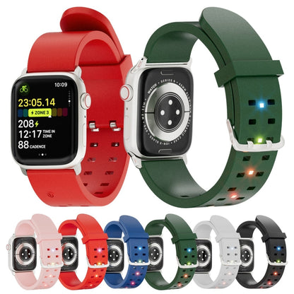 Rynx | For Apple Watch Series 4 40mm Bright Colorful Light Silicone Watch Band (Green)