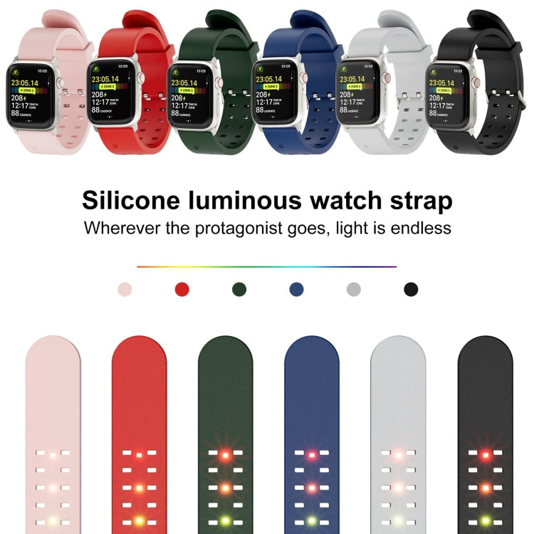 Rynx | For Apple Watch Series 4 40mm Bright Colorful Light Silicone Watch Band (Green)