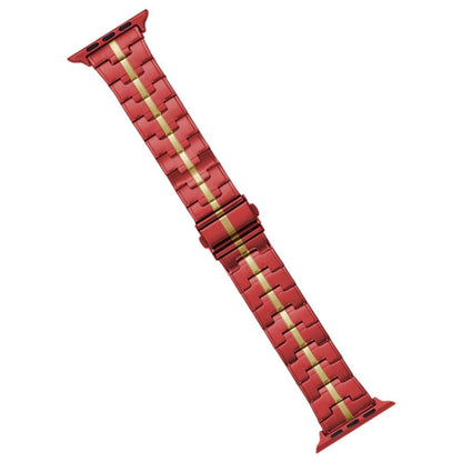 Rynx | For Apple Watch Series 7 41mm Stainless Steel Watch Band (Red Yellow)