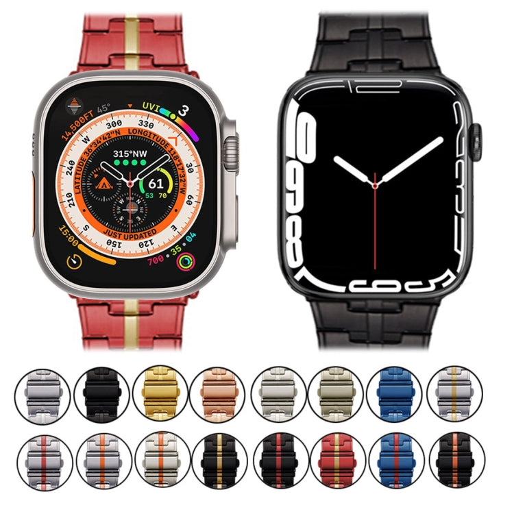 Rynx | For Apple Watch Series 3 38mm Stainless Steel Watch Band (Starlight Orange)