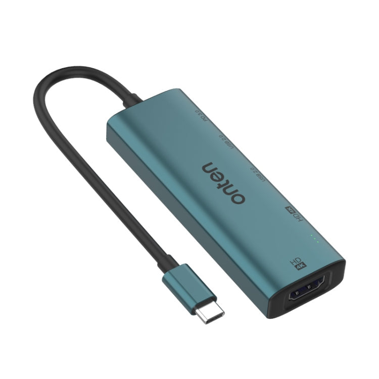 Rynx | Onten UC126 5 in 1 USB-C / Type-C to Dual HDMI + USB2.0 + PD3.0 Multi-Function HUB Docking Station
