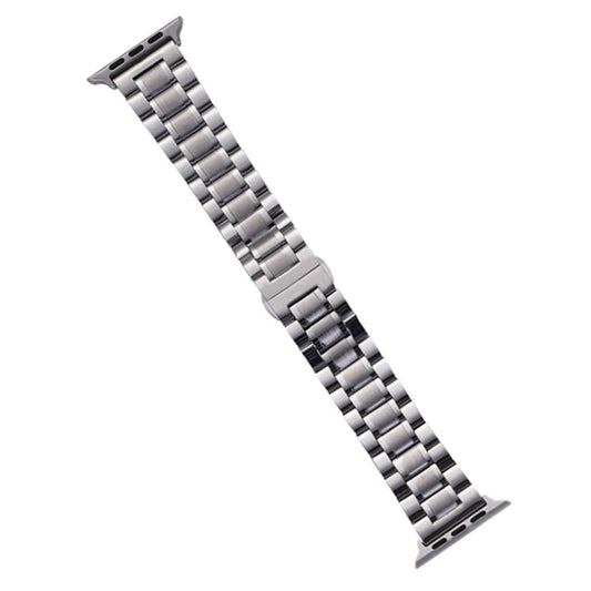 Rynx | For Apple Watch Series 9 45mm Five-Bead Stainless Steel Watch Band (Silver)