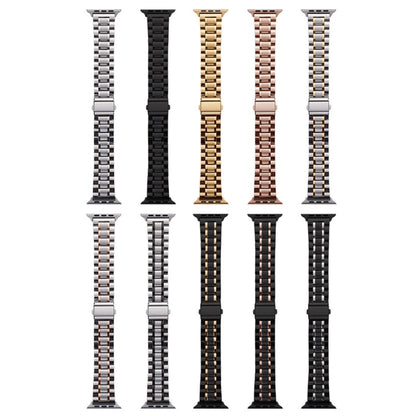 Rynx | For Apple Watch Series 9 45mm Five-Bead Stainless Steel Watch Band (Silver)