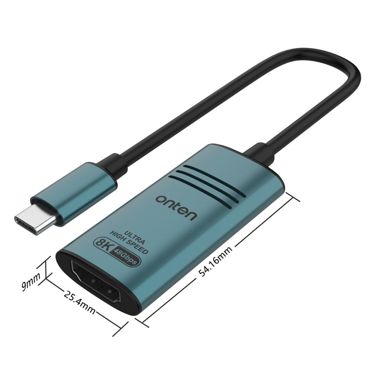 Rynx | Onten UC981 8K 30Hz USB-C / Type-C to HDMI Video Converter Adapter (Pine Green)