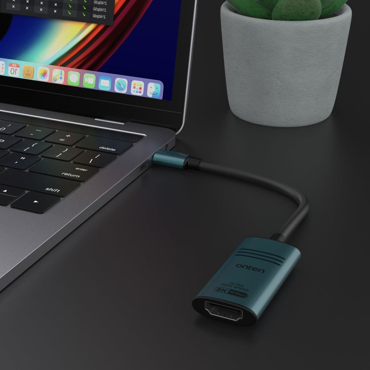 Rynx | Onten UC981 8K 30Hz USB-C / Type-C to HDMI Video Converter Adapter (Pine Green)