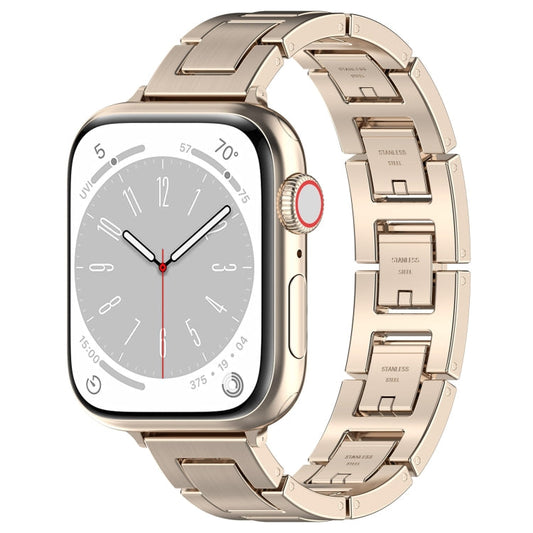 Rynx | For Apple Watch Series 9 45mm H Slim Stainless Steel Band (Starlight)