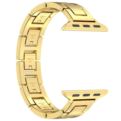 Rynx | For Apple Watch Series 8 45mm H Slim Stainless Steel Band (Gold)