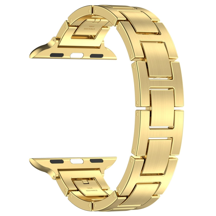 Rynx | For Apple Watch Series 8 45mm H Slim Stainless Steel Band (Gold)