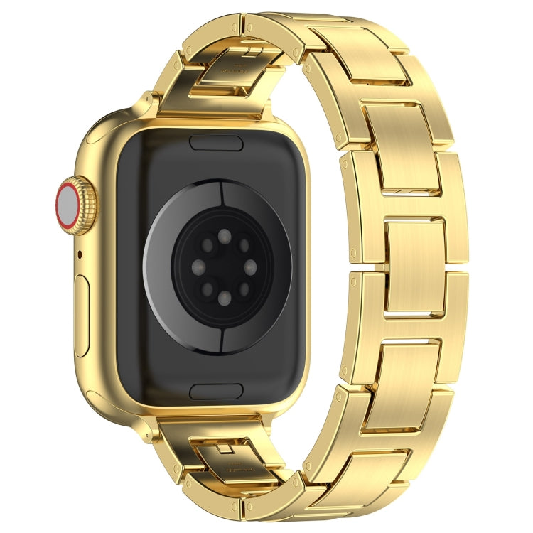 Rynx | For Apple Watch Series 8 45mm H Slim Stainless Steel Band (Gold)