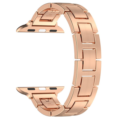Rynx | For Apple Watch Series 8 45mm H Slim Stainless Steel Bracelet (Rose Gold)