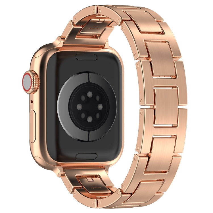 Rynx | For Apple Watch Series 8 45mm H Slim Stainless Steel Bracelet (Rose Gold)