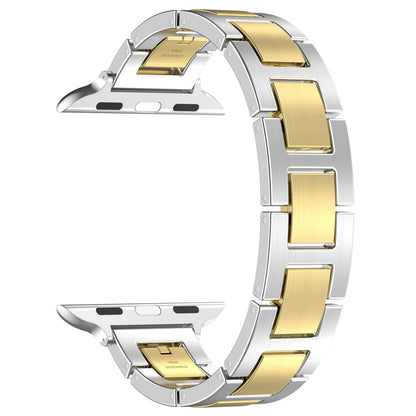 Rynx | For Apple Watch Series 5 40mm H Slim Stainless Steel Bracelet (Silver Gold)