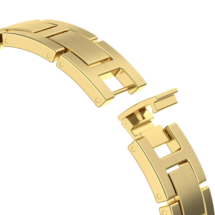 Rynx | For Apple Watch Series 5 40mm H Slim Stainless Steel Bracelet (Silver Gold)
