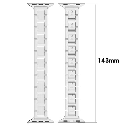 Rynx | For Apple Watch Series 5 40mm H Slim Stainless Steel Bracelet (Silver Gold)