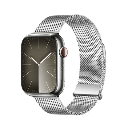 Rynx | For Apple Watch Series 9 45mm DUX DUCIS Milanese Pro Series Stainless Steel Band (Silver)